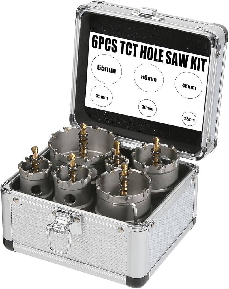  6PCS TCT HOLE SAW SET WITH SILVER BOX 