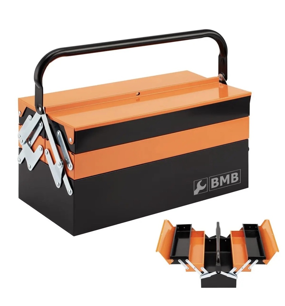  BMB TOOL BOX BLACK & ORANGE 5 TRAY 21" BIG-CHINA 