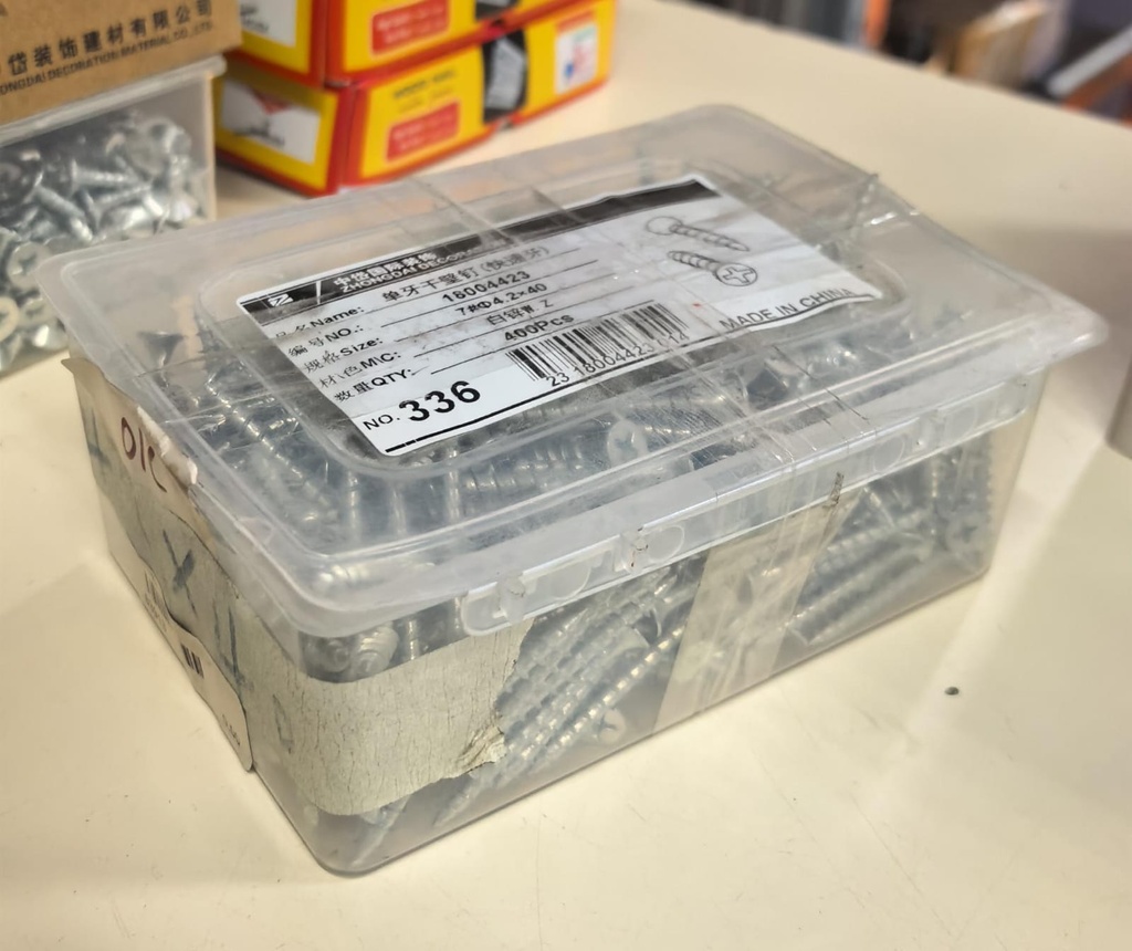  BUGGLE HEAD DRY WALL SCREW COARSE 7X4.2X40MM NO-336 