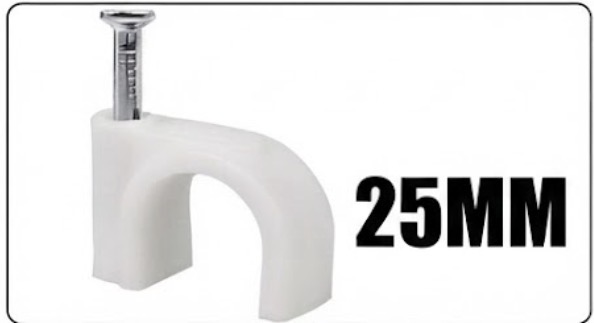  CABLE CLIPS PLASTIC 25MM (NC-9N) - TAIWAN 