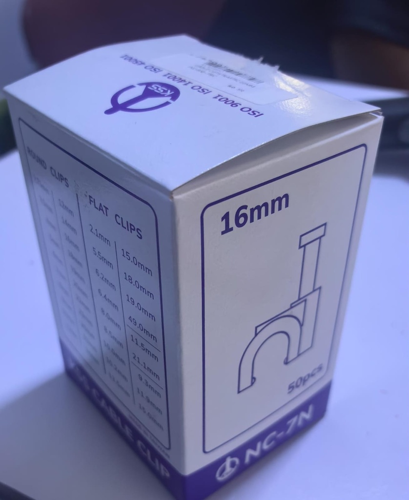  CABLE CLIPS PLASTIC 25MM (NC-9N) - TAIWAN 