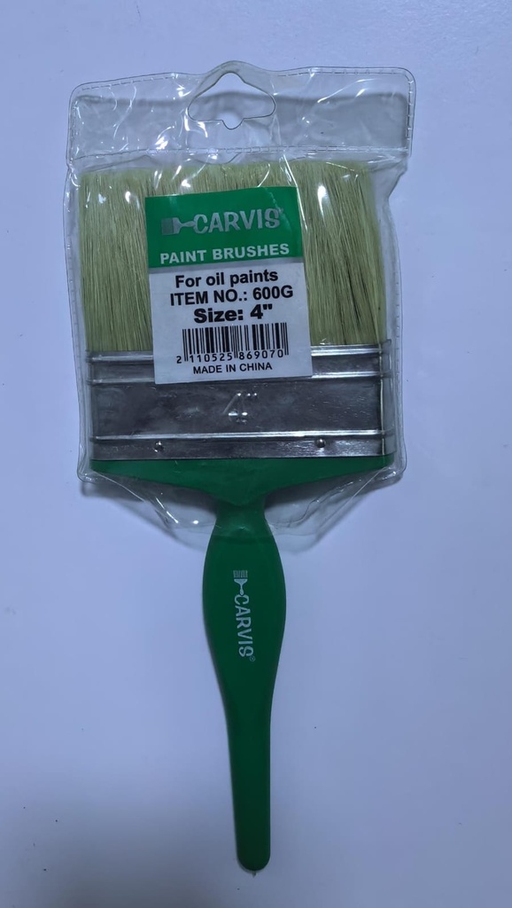  CARVIS PAINT BRUSH GREEN HANLDE 4" - ITEM NO.600G 