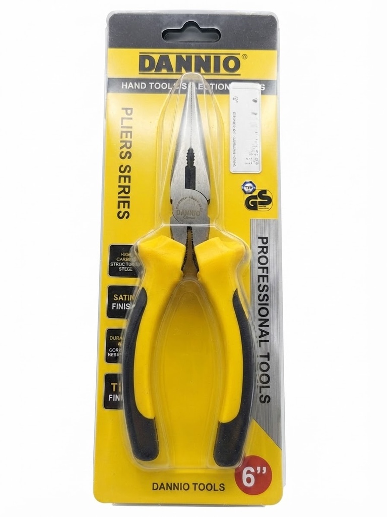  DANNIO LONG NOSE PLIER 6" -CHINA 