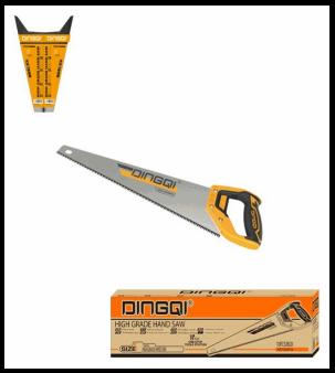  DINGQI HAND SAW 22" 550MM YELLOW & BLACK HANDLE - ART:42022 