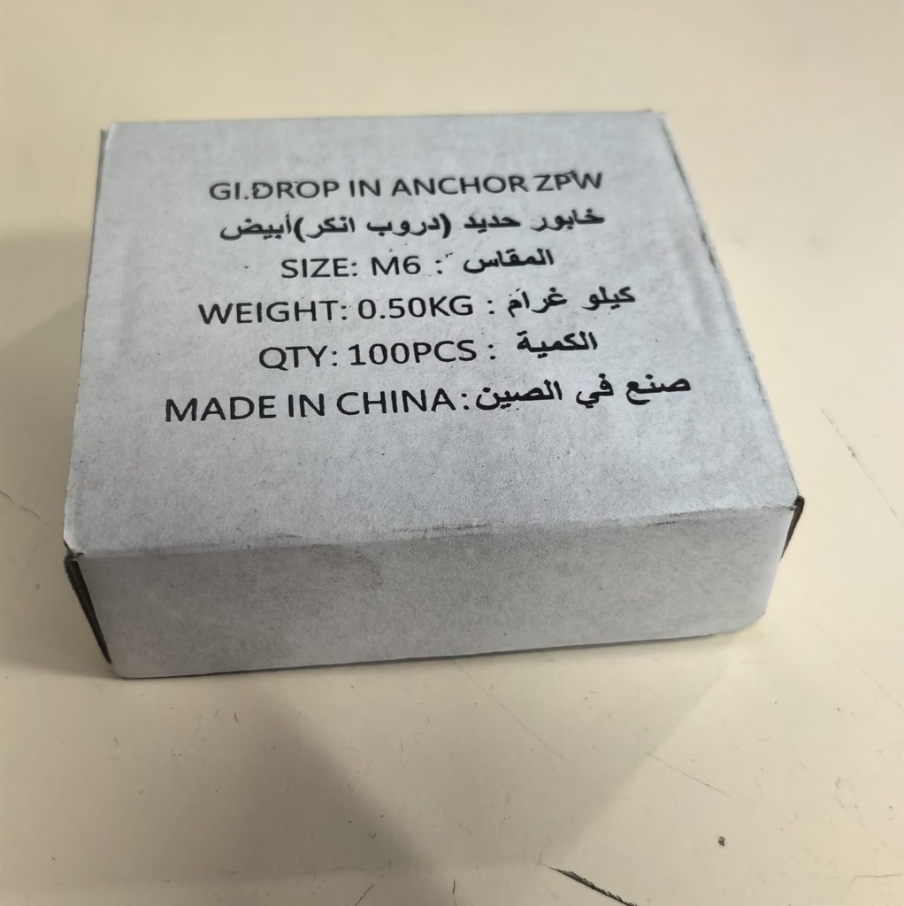  DROP IN ANCHOR - 6MM (JUMBO) 