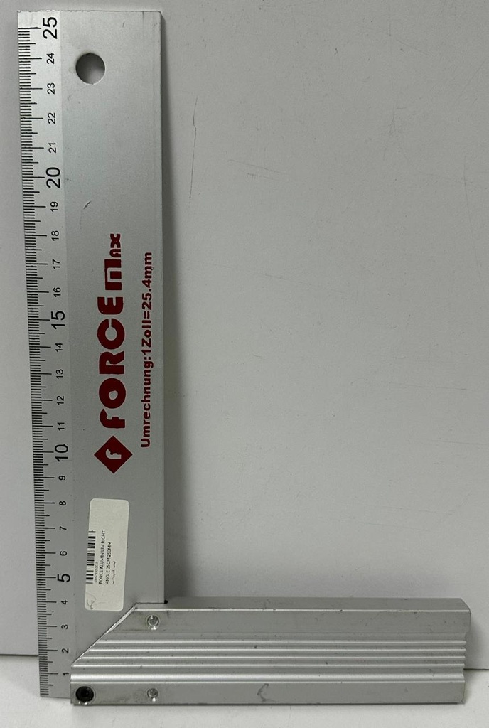  FORCE ALUMINIUM RIGHT ANGLE 25CM 250MM 