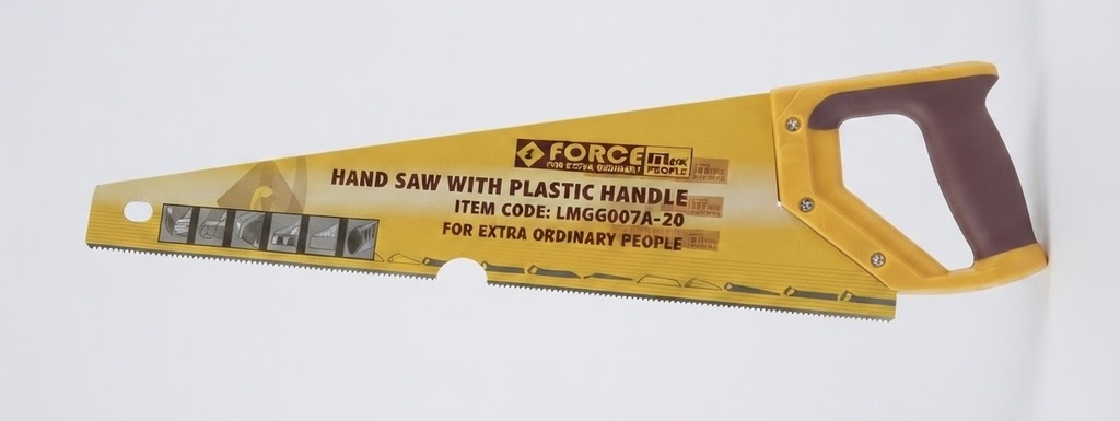  FORCE HAND SAW WITH PLASTIC HANDLE 20" 500MM 