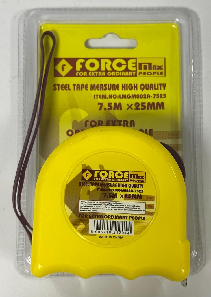  FORCE MEASURING TAPE STEEL 7.5MX25MM - LMGM0021-7525 