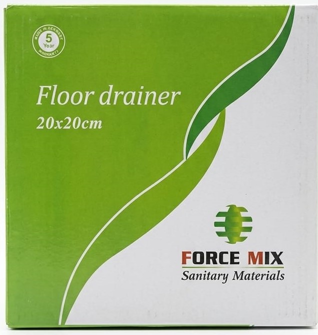  FORCE MIX FLOOR DRAINER S.STEEL 20X20 