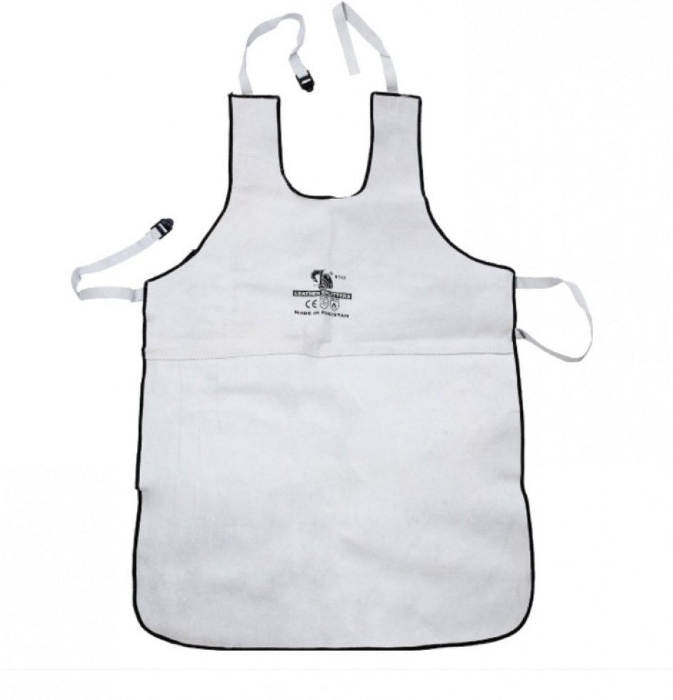 GHAZWEEN APRON FOR WELDING SAFETY GRAY LEAHTER 2PCS -PAKISTAN