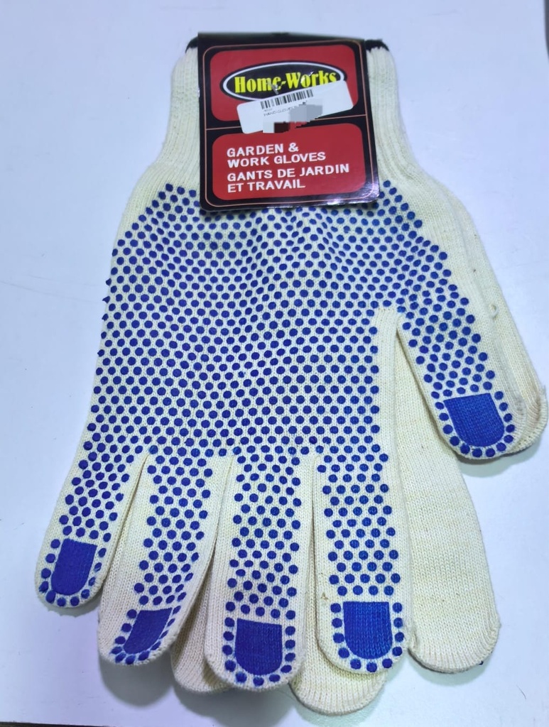  HAND GLOVES BLUE DOTTED ONE SIDE BEIGE BIG 