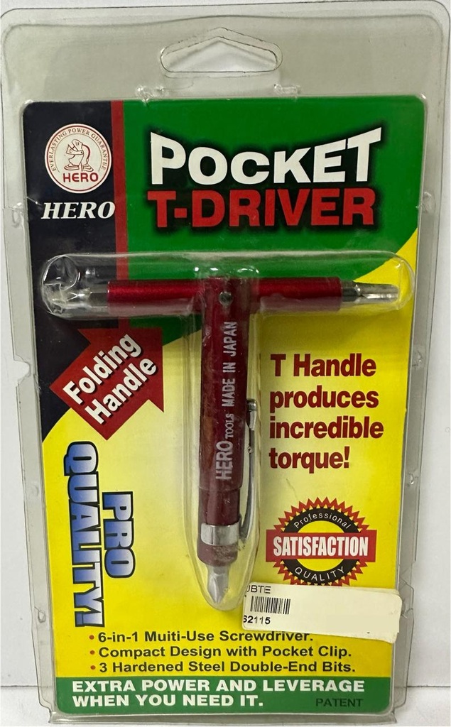  HERO POCKET T-DRIVER 6-IN-1 SCREWDRIVER - JAPAN 