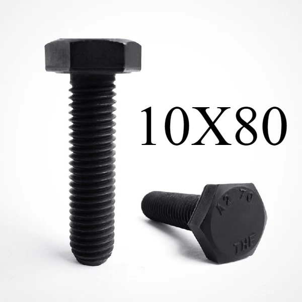  HEX BOLT BLACK HALF THREADED 001-10X80 