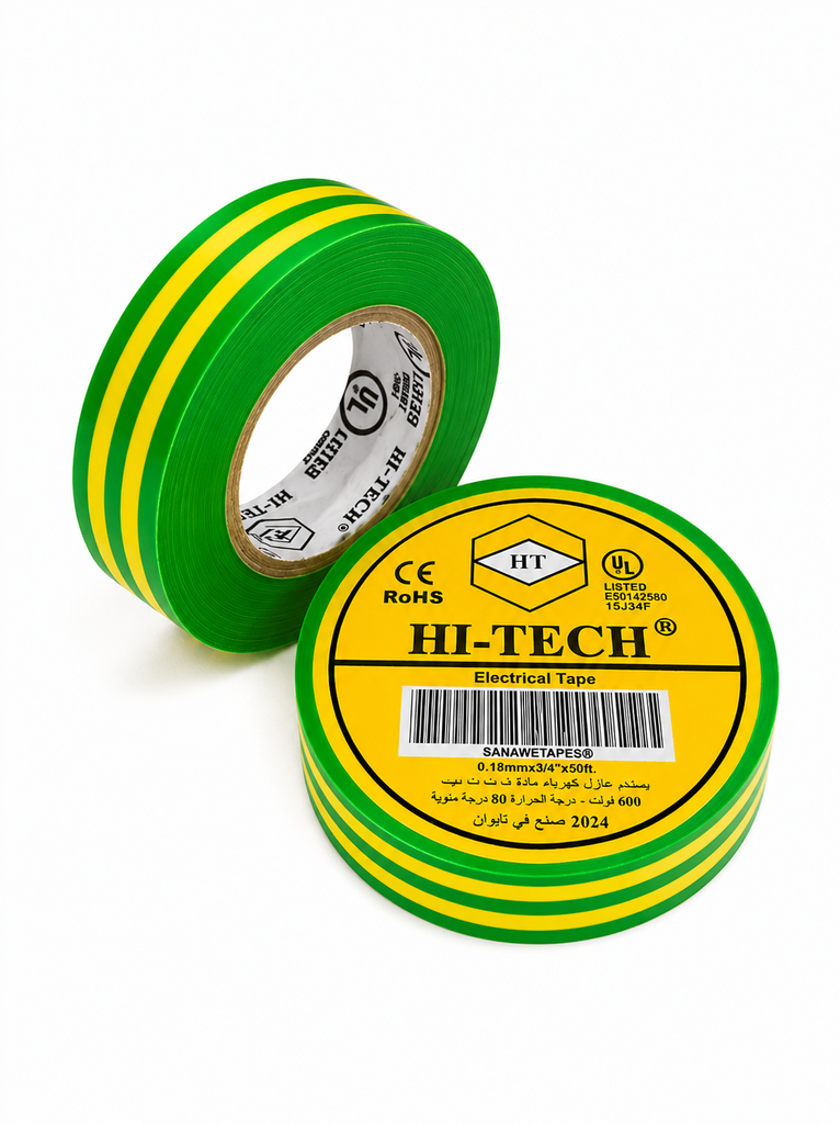  HI-TECH ELECTRIC TAPE YELLOW/GREEN - (TAIWAN) 