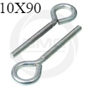 HOOK & EYE BOLT GI ClOSED - (10X90)
