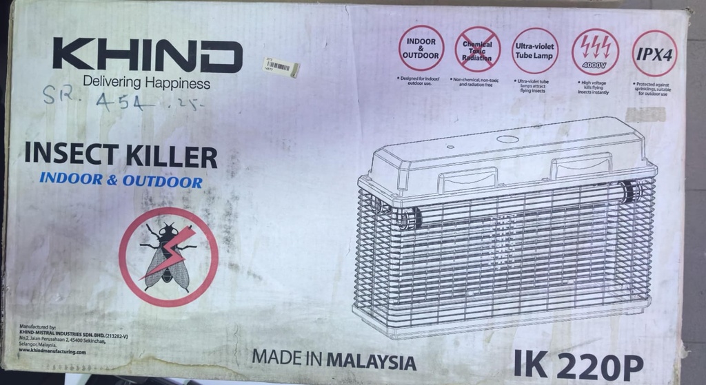  KHIND INSECT KILLER 2X20W 220V-240V (IK220P) - MALAYSIA 