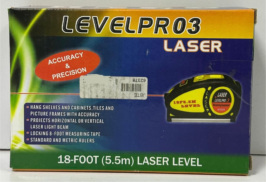  LASER LEVELPRO3 18-FOOT (5.5M) LASER LEVEL 