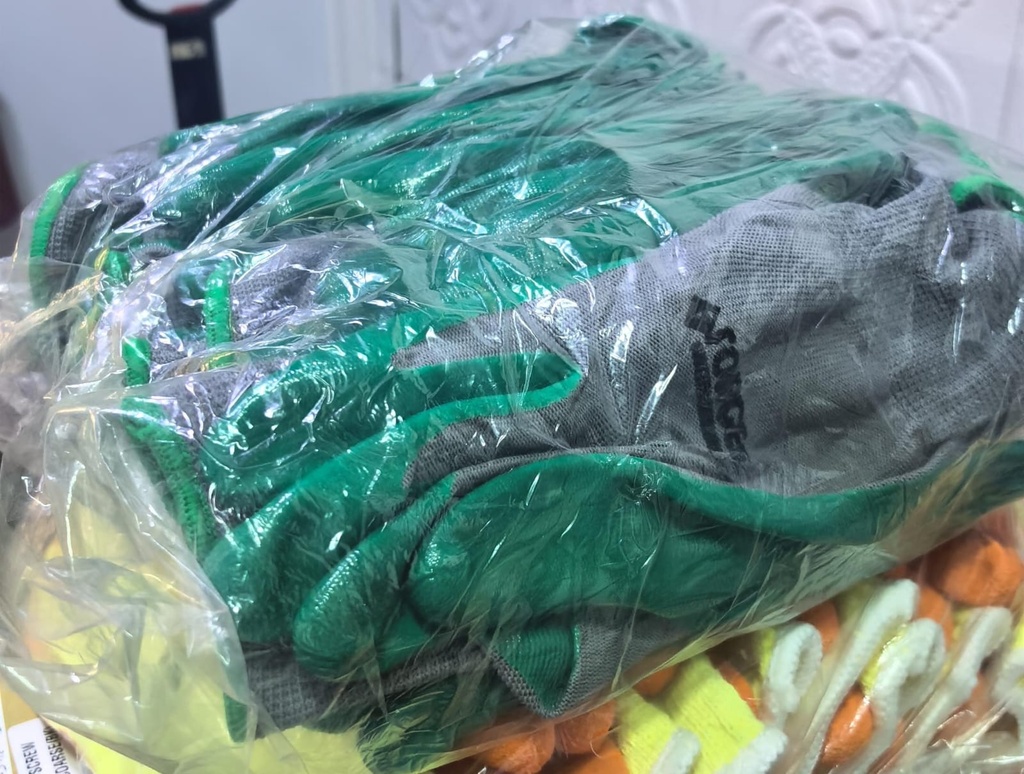 FORCE LATEX HAND GLOVES GREEN/GRAY-CHINA