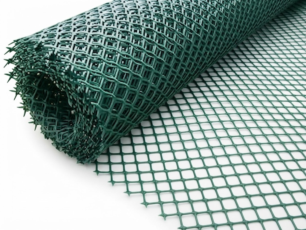  PLASTIC WIRE MESH GREEN 40X40MMXW2MX20MTR 