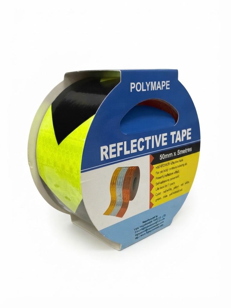  POLYTAPE REFLECTIVE TAPE 2" 50MMX5MTR - (BLACK & GREEN) 