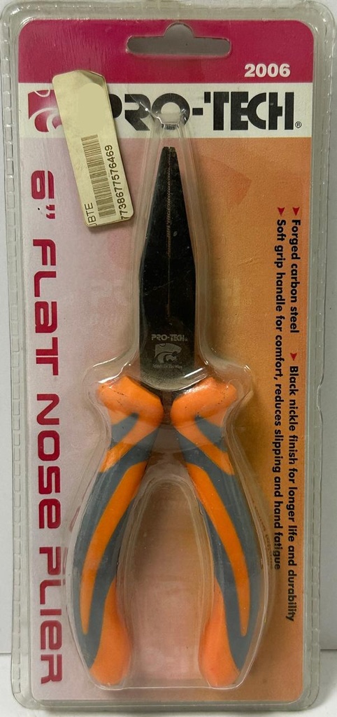  PRO-TECH FLAT NOSE PLIER 6" 
