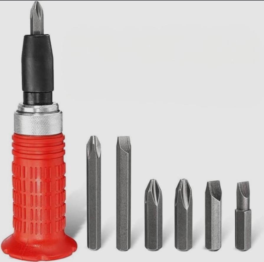  PUNCH SCREWDRIVER SET 7PCS RED HANDLE 