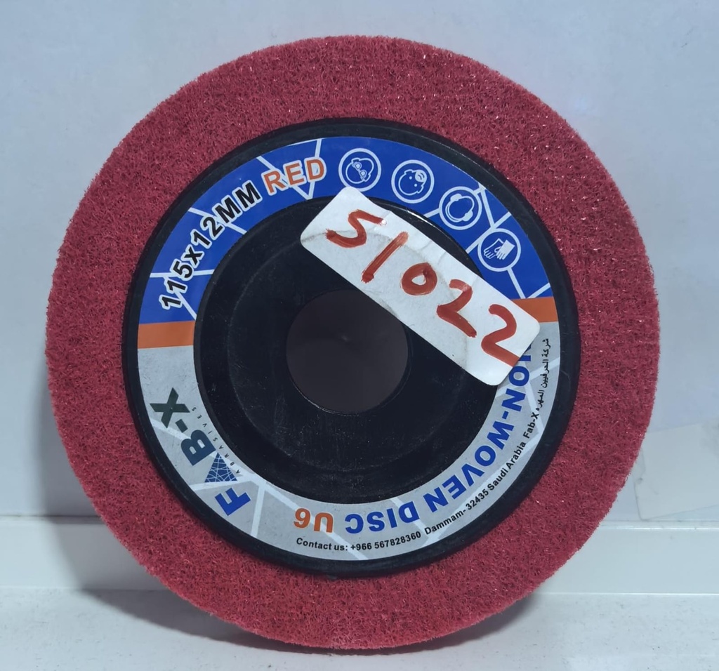  SCOTCH BRITE ROUND DISC RED/CLEAR/GREY S.STEEL 4.5"/ 115*12MM