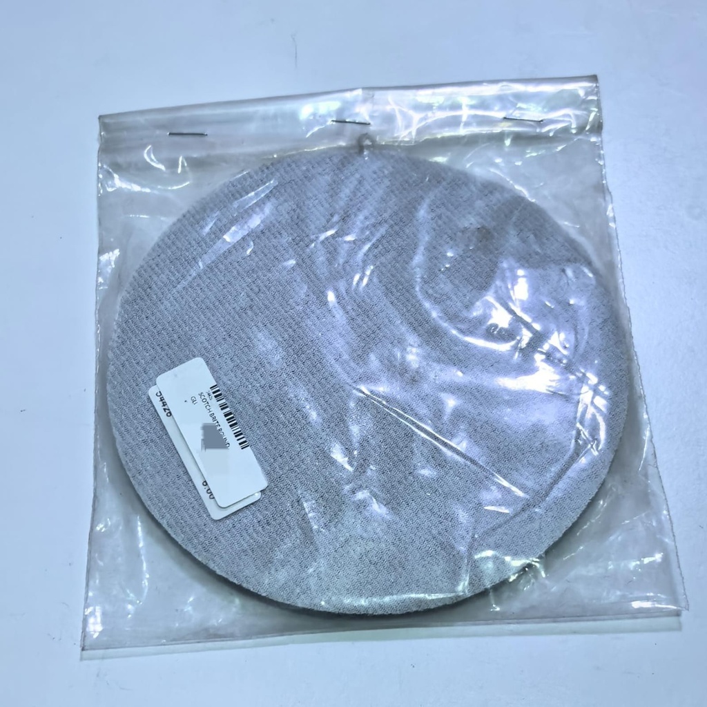  SCOTCH BRITE ROUND GLUEING PAD 6'' 8MM - GREEN & RED 