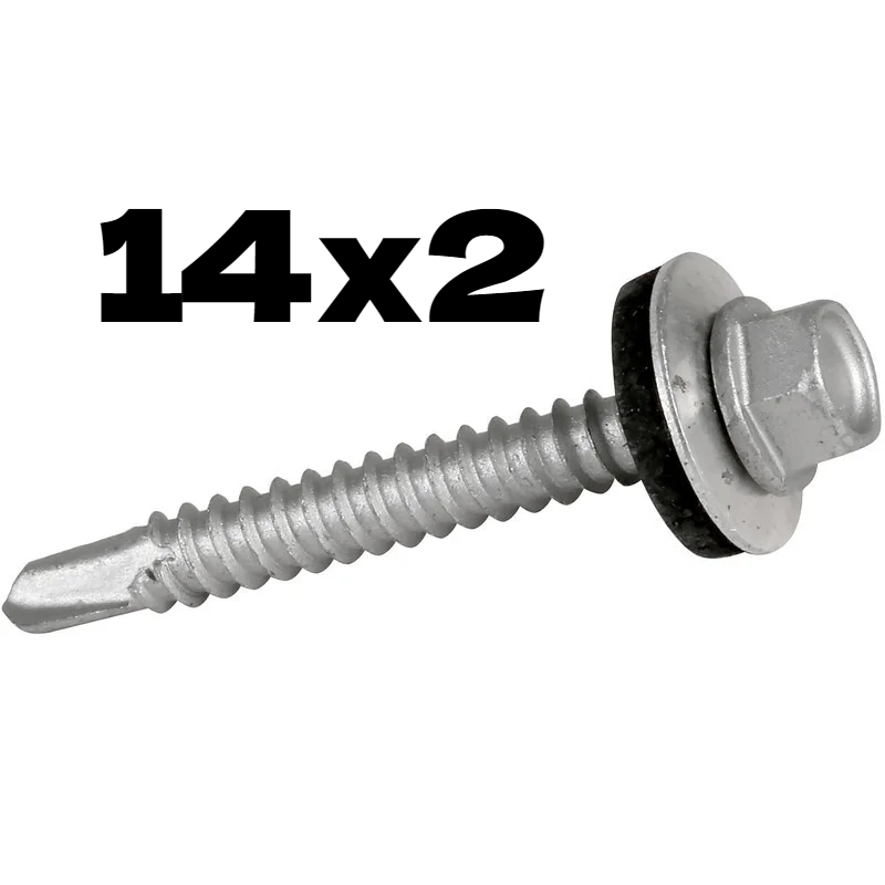  SINKO SCREW 14X2" - (RUBBER & STEEL WASHER) 
