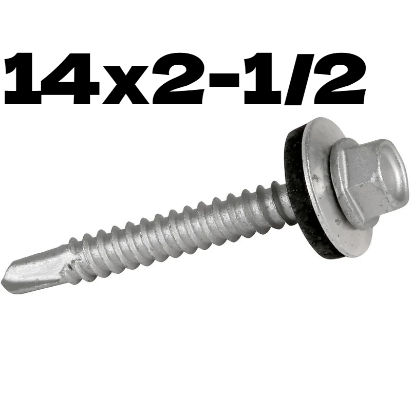  SINKO SCREW 14X2-1/2" - (RUBBER & STEEL WASHER) 