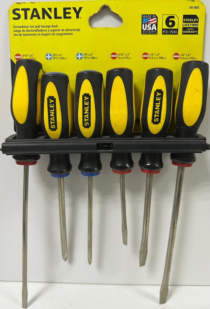  STANLEY 6PCS SCREW DRIVER SET 60-060 