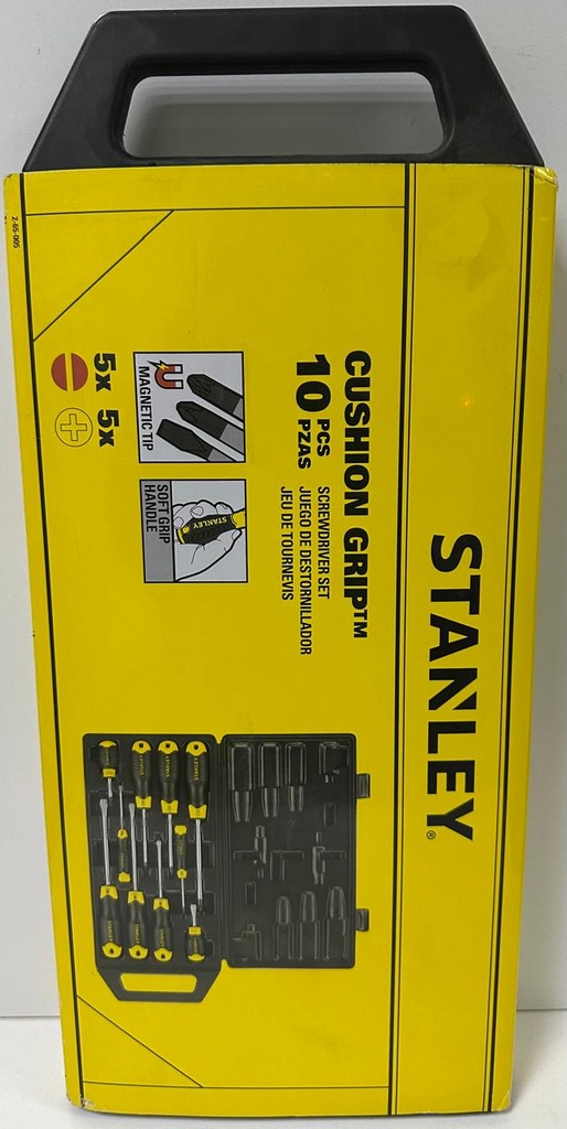  STANLEY CUSHION GRIP SCREW DRIVER 10PCS SET - 2-65-005 