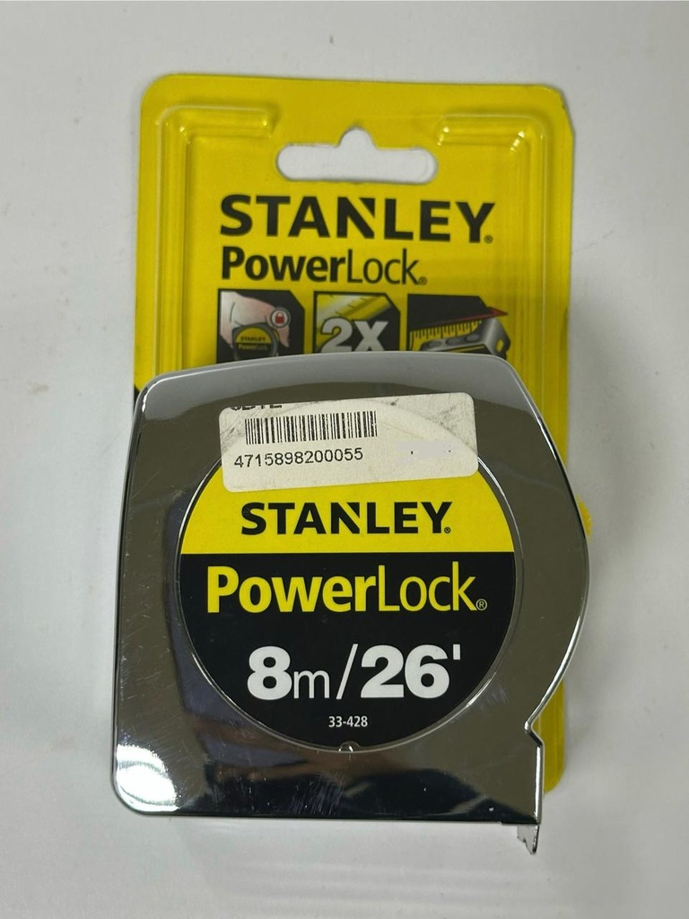  STANLEY MEASURING TAPE POWER LOCK 8M/26' - 33-428 
