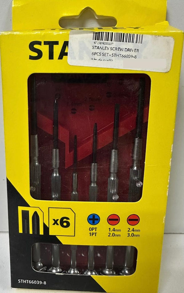  STANLEY SCREW DRIVER 6PCS SET - STHT66039-8 