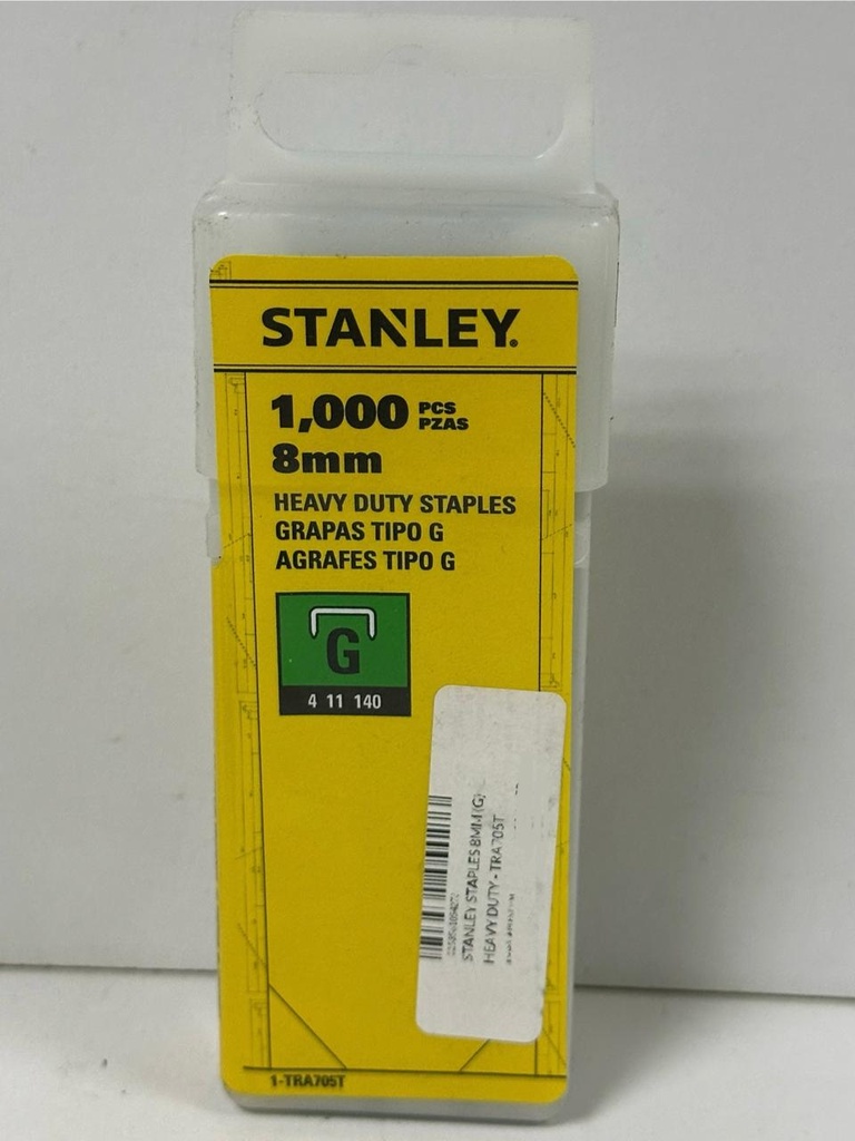  STANLEY STAPLES 8MM (G) HEAVY DUTY - TRA705T 