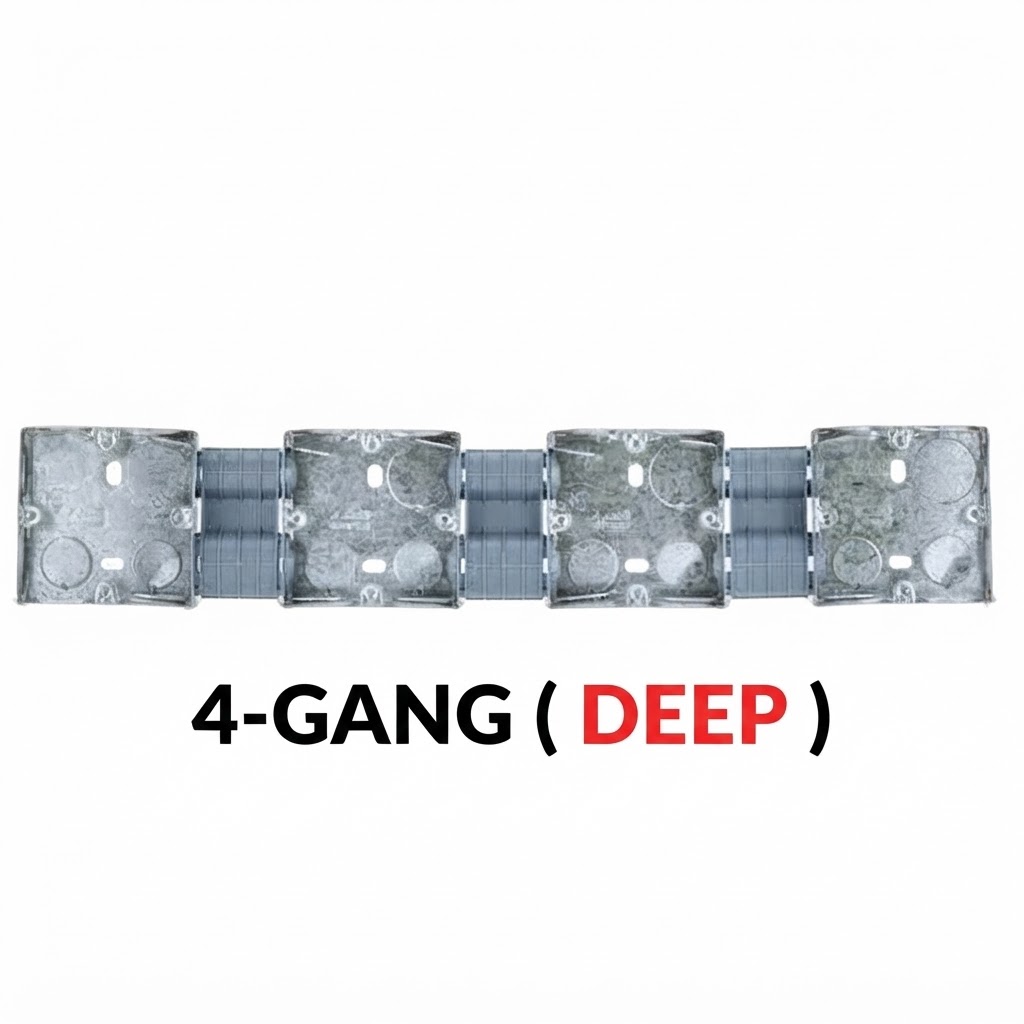  STEEL BOX 3X3 4-GANG PLASTIC CONNECTOR (DEEP) 