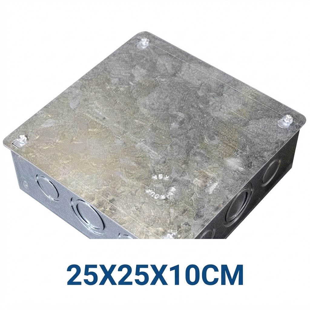  STEEL BOX ELECTRIC 25X25X10CM WITH COVER 