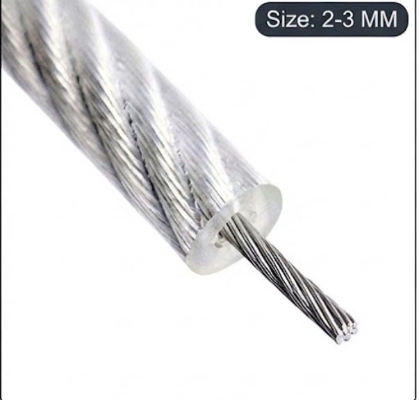 STEEL WIRE 2MM (2-3MM) - PLASTIC COATED