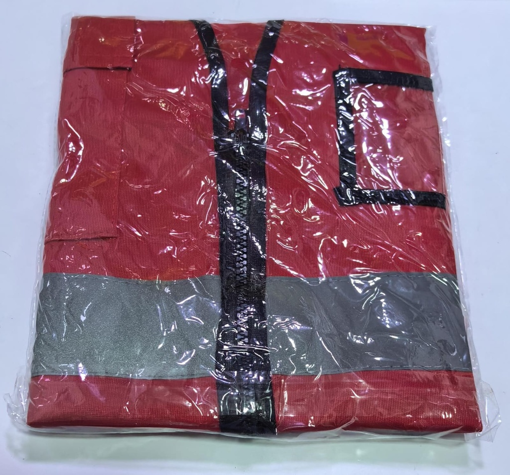  SWAN SAFETY JACKET POLYESTER REFLECTIVE RED/GRAY- EN471 