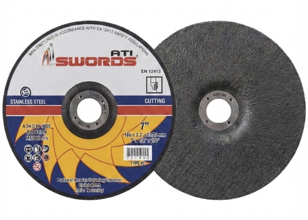 SWORDS CUTTING DISC STAINLESS STEEL 7" 180X3.2X22MM - ATI