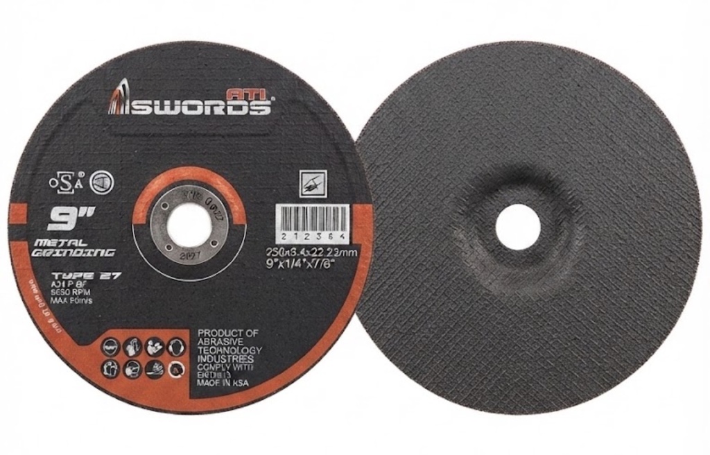  SWORDS GRINDING DISC METAL 9'' 230X6.4X22MM ATI 