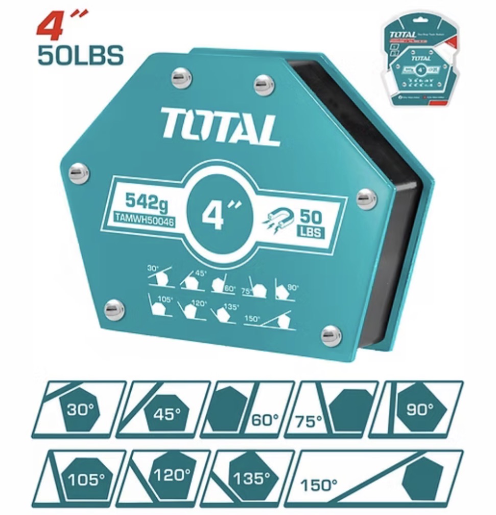  TOTAL MAGNETIC WELDING HOLDER 4" 50LBS - TAMWH50046 