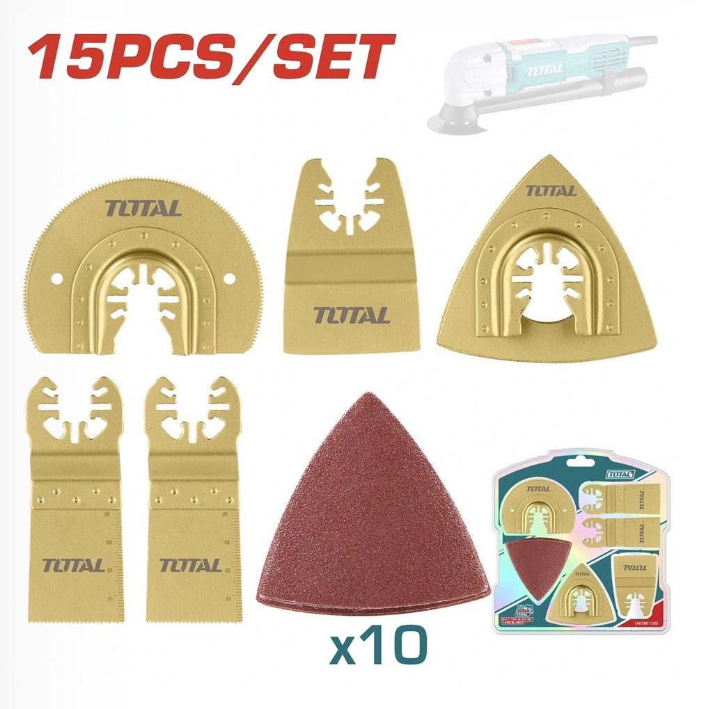  TOTAL MULTI TOOL BLADE 15PCS SET - TAKTMT1502 