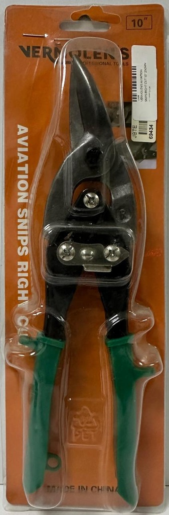 VERMOLEN'S AVIATION SNIPS RIGHT CUT 10" 250MM 
