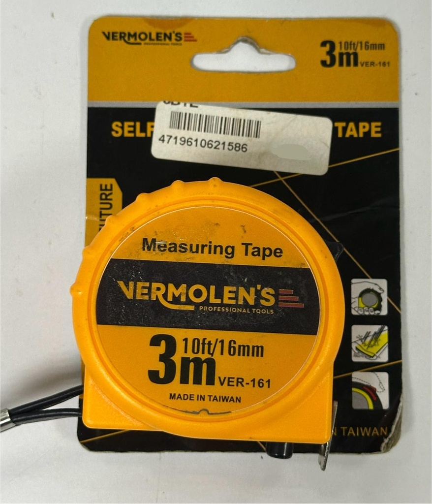  VEROLEN'S MEASURING TAPE 3MTR  - TAIWAN 
