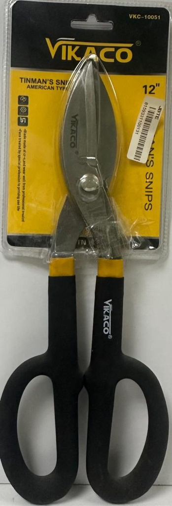  VIKACO TINMAN'S SNIPS 12" BLACK HANDLE - 