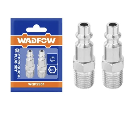  WADFOW 2PCS LONG HEAD QUICK PLUG SET CHROME 1/4 -CHINA 
