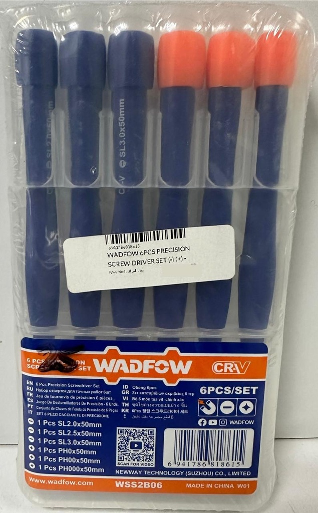  WADFOW 6PCS PRECISION SCREW DRIVER SET (-) (+) -CHINA 