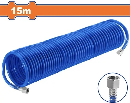 WADFOW SPIRAL AIR HOSE BLUE 15MTR -CHINA