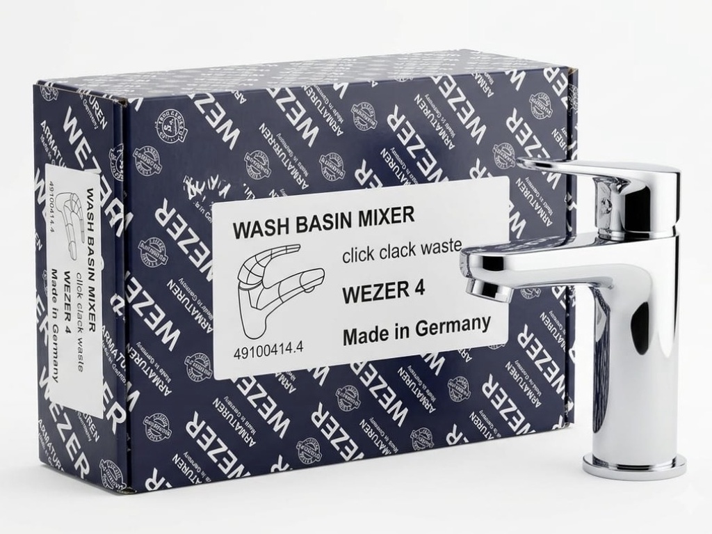  WESER 4 WASH BASIN MIXER ( CLICK CLACK WASTE) - GERMANY 